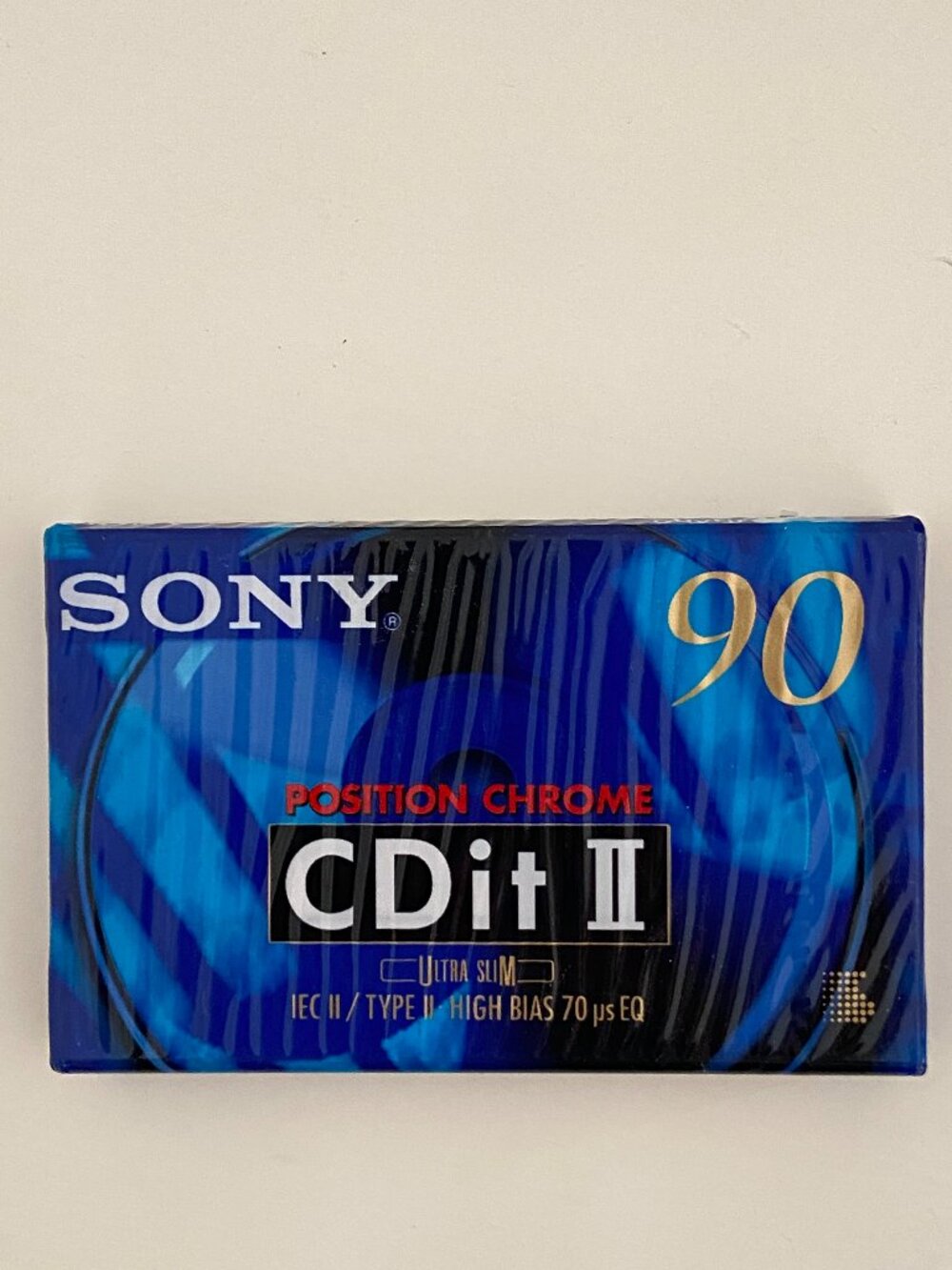 Vintage Sony CDit II 90 High Bias Type II Blank Cassette Tape - New